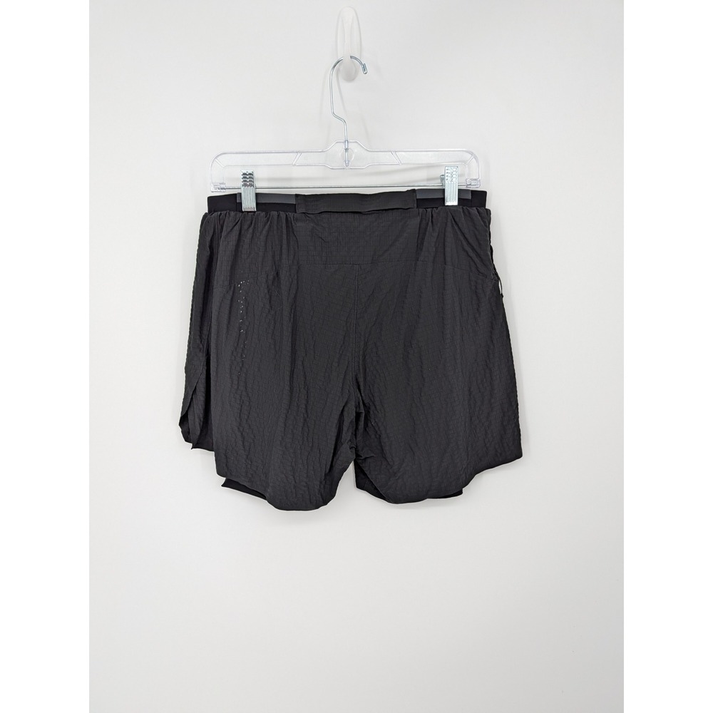 Lululemon Surge Lined Short Mens Large Black Seersucker Running Athletic Active - Picture 6 of 9